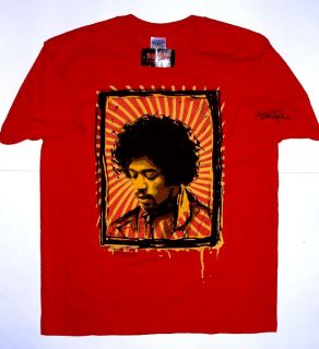 JIMI HENDRIX GRAPHIC RED YELLOW HOT TOPIC LARGE SIZE T SHIRT NEW