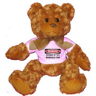 WARNING BEWARE OF THE BENGALS FAN Plush Teddy Bear with