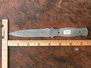 Blood Hound Centipede Dagger Damascus Steel Knife Blade Blank Billet