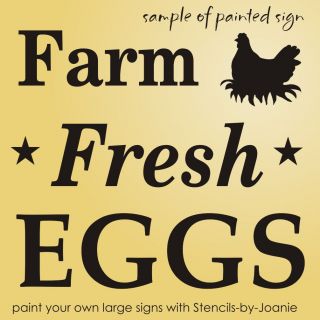 Stencil Fresh Eggs Hen Chicken Nest Hobby Farm Primitive Yard Road