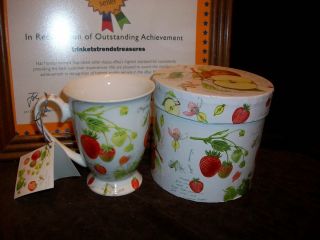HOME ESSENTIALS & BEYOND KENT POTTERY FRUIT TEACUP STRAWBERRY