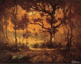  Tonalism Oil Painting Repro Henry Ward Ranger Autumn Woodlands