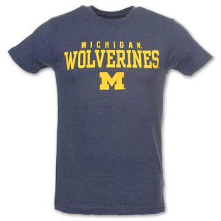 NCAA Michigan Wolverines Logo Mens Tee Shirt Navy