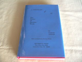  CHECKLIST OF THE WORKS OF HERMAN WOUK (1995, signed by author & Wouk