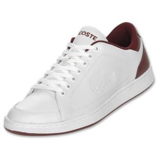 Lacoste Nistos DL Mens Casual Shoes White/Maroon