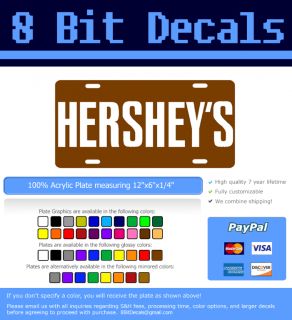 Hershey Candy Bar Chocolate License Plate Auto Tag