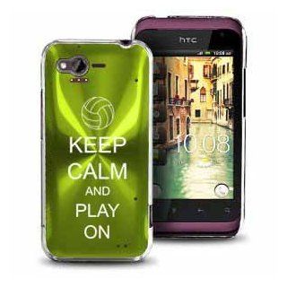 Green HTC Rhyme Bliss Aluminum Plated Hard Back Case Cover