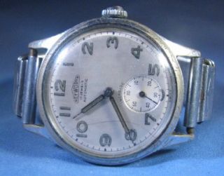 Vintage Stainless Back Heyworth 17 Jewel Swiss Automatic Mens Wrist