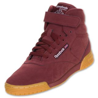 Reebok Ex O Fit Mid Mens Casual Shoes Maroon/White