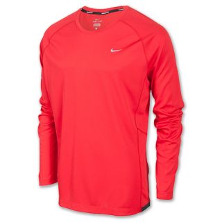 Mens Nike Miler Running Shirt Pimento/Reflective