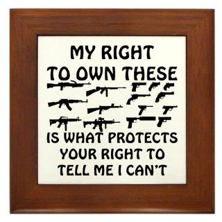 My Right Protects Yours Barack obama Framed Tile by