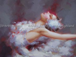 Oil Paintings Canvas Art Dancing Ballet Girl Swan Lake