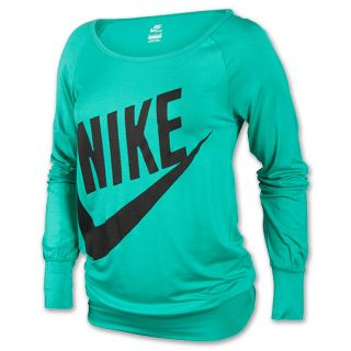 Womens Nike Logo Sweatshirt Atomic Teal/Black