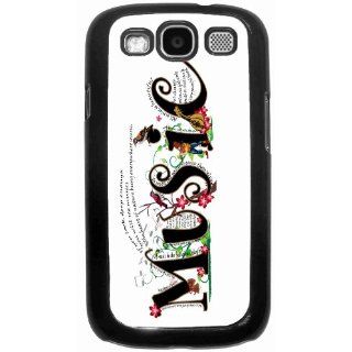Magical Musical Words Design Black Hard Case Cover for