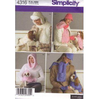 Simplicity Pattern 4316 for Misses Hat, Scarf, Gloves