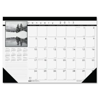 House of Doolittle Compact Black on White Desk Pad