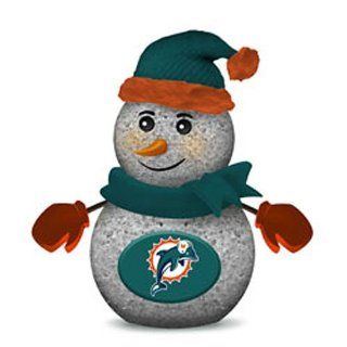Miami Dolphins Light Up Tabletop Snowman   set of 2 Home