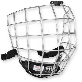 New Reebok 5K Hockey Helmet Cages   Silver   Sr