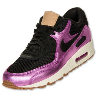 Womens Nike Air Max 90 Premium Black/Laser Purple
