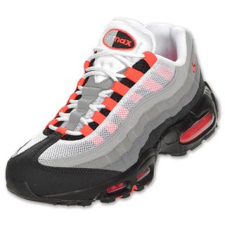 Nike Air Max 95 Mens Running Shoes White/Solar Red