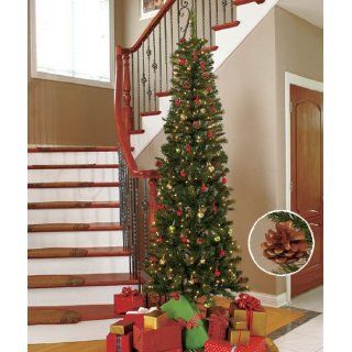 7 Slim Prelit Christmas Tree (White Lights) 7 FEET TALL