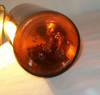 RARE Antique Anchor Hocking Medicine Brown Glass Bottle Marked P D Co