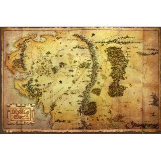  Movie Poster (Map Of Middle Earth) (Size 55 x 39)