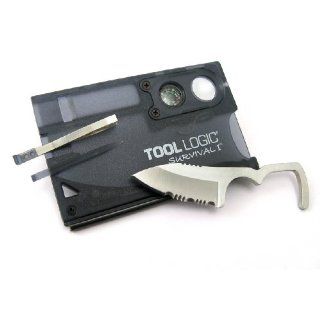 Tool Logic SVC1 Survival Card Tool With 1/2 Serrated Knife, Fire