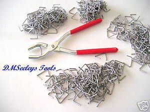 Hog Ring Pliers with 500 Clip Rings New Fair Deal Shipping