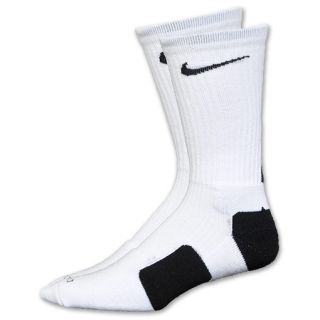 Mens Nike Elite Basketball Crew Socks White/Black
