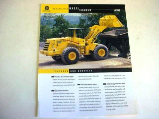 New Holland LW230 Wheel Loader Color Sales Sheet from 1999