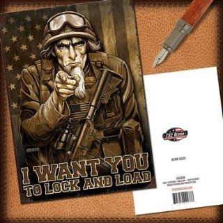 Uncle Sam the Grunt Military Greeting Card   7.62 Design