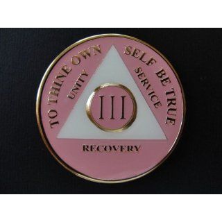  Anniversary/Birthday Pink/Cream Coin Years 1 thru 55 