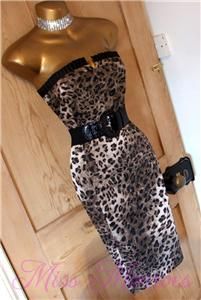 Sexy 50s Style Leopard Print Wiggle Pencil Rockabilly Dress by Julien