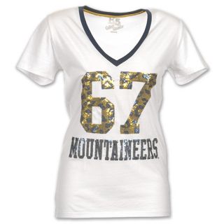 NCAA West Virginia Mountaineers Jungle V Neck Womens Tee Shirt