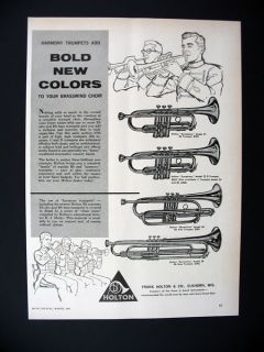 Holton Symphony Revelation Trumpet Models Trumpets 1962 Print Ad