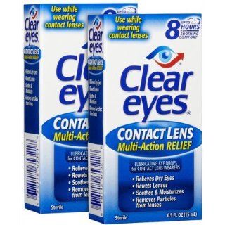 Clear Eyes Contact Lens Relief Eye Drops 0.5 oz, 2 ct
