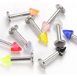 14g Acrylic Marble Cone Spike Body Piercing Jewelry Labret