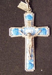 Holy Water Blue Bubble Bead Rosary Our Lady of Lourdes