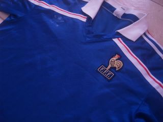 Vtg Adidas France Wolrd Cup 1986 1984 Home Football Shirt Jersey