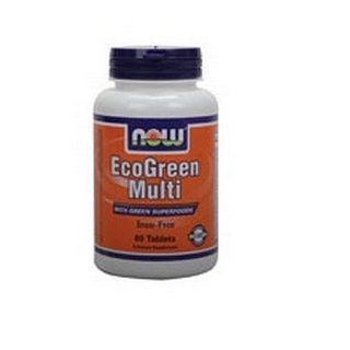 NOW Foods Eco Green Iron Free Multi, 60 Tablets (Pack of 2