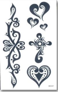 Tribal Heart Accents Temp. Tattoo #45 Clothing