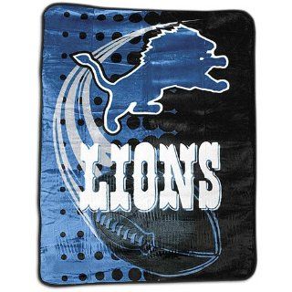 Lions Northwest NFL Royal Plush Raschel Blanket ( Lions