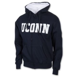 UConn Huskies NCAA Mens Full Zip Hoodie Navy