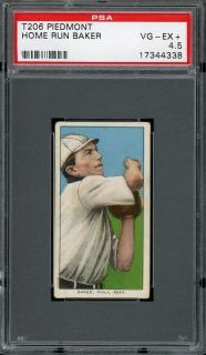 1909 T206 Home Run Baker   Philadelphia Athletics   HOF   PSA 4.5