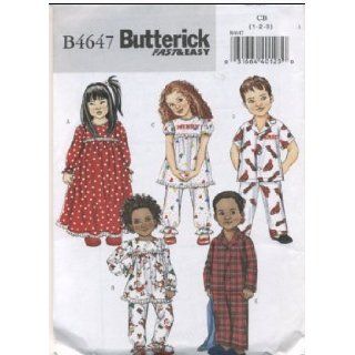 Butterick Fast & Easy Pattern B4647 for Childs Nightgown