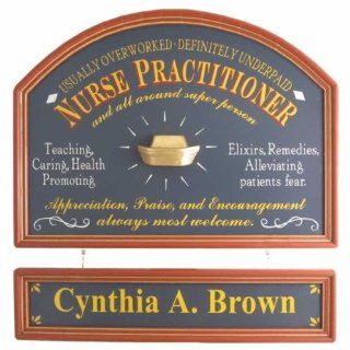 Personalized Nurse Practitioner Handcrafted Wood Sign