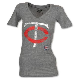 Minnesota Twins MLB V Neck Triblend Womens Tee