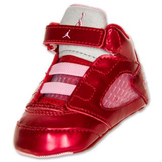 Jordan Retro 5 Crib Shoes White/Red/Pink