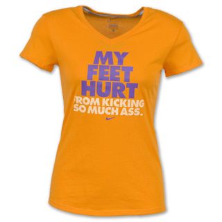 Nike Dri FIT My Feet Hurt From Kicking So Much A** Womens Running Tee